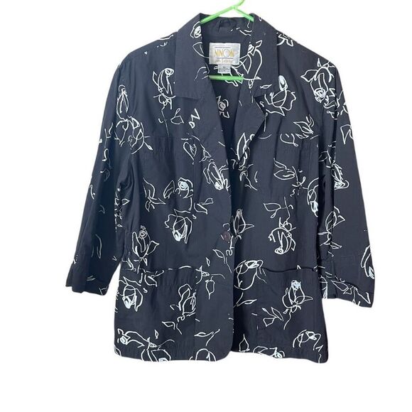 Vintage Ninon depends size L 100% cotton jacket - Picture 1 of 7